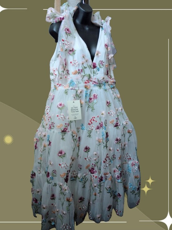 JessaKae Dresses & Skirts - ✨ Nwt Jessakae Margaret Garden Floral Embroidered V-neck Dress Size XXL